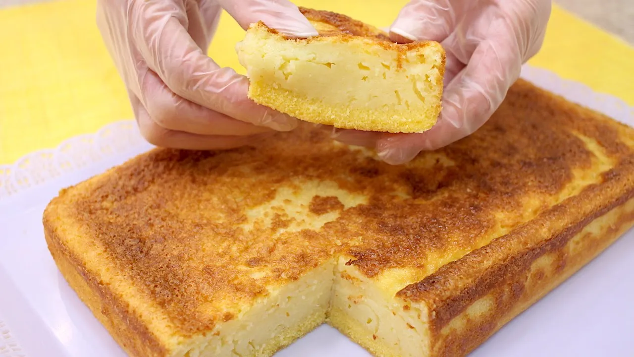 Bolo Cremoso de Fubá com Queijo