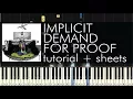 Download Lagu Twenty One Pilots - Implicit Demand for Proof - Piano Tutorial + Sheets