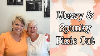 Pixie Cut for Women Over 50 Textured and Voluminous Style With Glasses