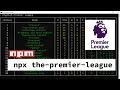 Premier League table on your command line - Free Football API