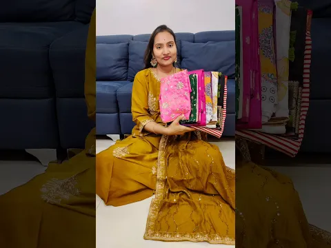 Meesho లో కొత్తగా వచ్చిన Sarees తో పాటు work blouse @householdproductsusha #meesho #blouse #yt