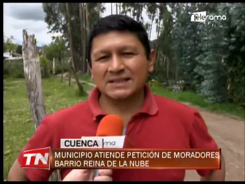Municipio atiende petición de moradores barrio Reina de la Nube