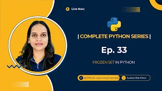 Tutorial 33 Frozen Set in Python Explained