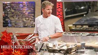 gordon ramsay cooks against the chefs in hells kitchen