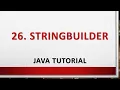 26 StringBuilder Java Tutorial
