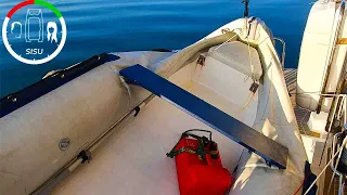 #56t How to Patch an Inflatable Boat… Tippex is Wounded!! | Sailing Sisu Leopard Catamaran