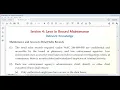 Unit 1 Session 4 Laws in Record Maintenance