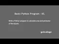 EP 05 Language Python Basic Program I go2collage