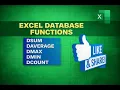 Learn Excel DSUM DAVERAGE DMAX DMIN DCOUNT Complete Database Functions Guide