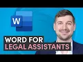 Microsoft Word for Legal Assistants Step-by-Step Walkthrough
