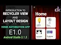 Home Automation App E1 0 Introduction to Recycler View and Designing the Layout