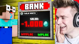 KREDYT w BANKU TROLL na WIDZU *ZBANKRUTOWAŁ* | Minecraft Extreme