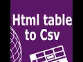 Html table to Csv
