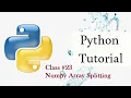 Python Tutorial Numpy Array Splitting using Google Colab in Tamil