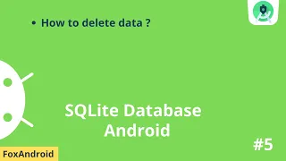 Android SQLite Database Tutorial How to Delete Data from SQLite Database Android studio