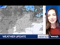 Meteorologist Taylor Cox shows the wind chill in the low 20s this morning