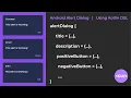 Android Alert Dialog using Kotlin DSL Android Snippet Series Code Utility