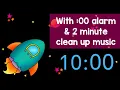 Space Rocket 10 Minute Rotation Timer 2 Minute Clean Up Timer