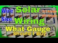 Solar Wiring - What Wire Size do I buy