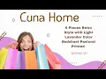 Luna Home Retro Style with Light Lavender Color Pastoral Printed Bedding Set