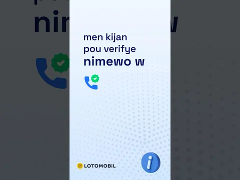 Men ki jan pou vérifie nimewo w