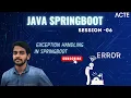 Spring Boot Exception Handling Stop Crashing Start Catching