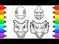 Charmander Charizard MegaCharizard Charmeleon Pokemon Colouring Pages
