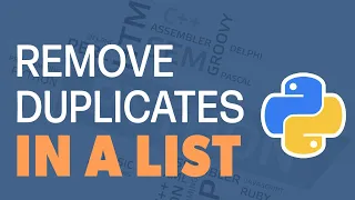 Python Tutorial Remove Duplicate Items In A List While Maintaining The Items Order