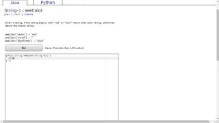 String-1 seeColor Java Solution Codingbat com