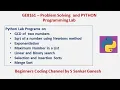 Python programs PSPP Lab GCD SQRT Exponentiation Maximum Search sorting Tamil