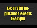 Excel VBA Application events Example