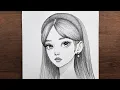 Güzel bir kız yüzü resmi nasıl çizilir, adım adım kız çizimi, çizim hobimiz güzel kız çizimleri