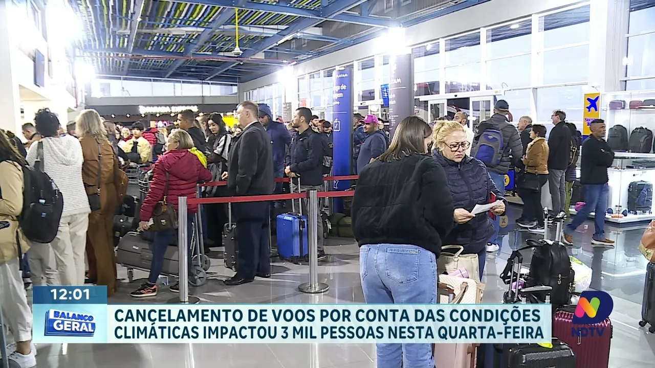 Voos cancelados em Chapecó por neblina impactam milhares de passageiros