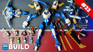 LEGO Speed Build! Ninjago Jay's Titan Mech + Lightning Jet + Nya's Water Dragon | Ninjago 2023