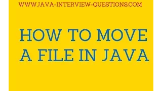 How to move a file in java