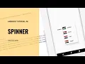 Android Studio Tutorials how to create a spinner in android studio