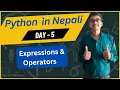 Expressions and Operators in Python Day5 Python in Nepali