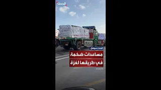 مصر ترسل أضخم قافلة مساعدات إلى غزة  مصر ترسل أضخم قافلة مساعدات إلى غزة