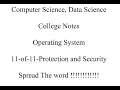 Operating System-11-of-11-Protection and Security