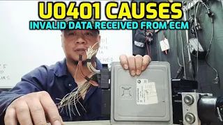 U0401 INVALID DATA RECEIVED FROM CODE FIX CAUSES AND SYMPTOMS
