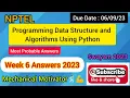 Programming Data Structure and Algorithms Using Python Week 6 Quiz Assignment 6 Solution NPTEL