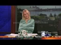News blooper - news anchor Jessica Holmes green screen dress