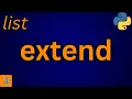 Python List Extend Method