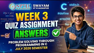 NPTEL Problem Solving Through Programming In C Week 3 Quiz Assignment Answers July 2026