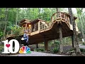 I spent the night at the new treehouse resort near Gatlinburg