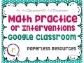 Digital Math Task Cards for Google Classroom