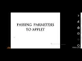 CS206 - PASSING PARAMETERS TO APPLET