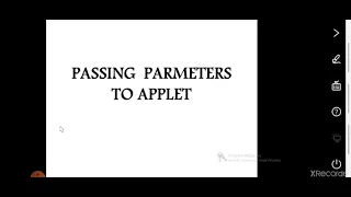 CS206 - PASSING PARAMETERS TO APPLET