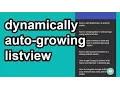 how to add auto growing dynamically listview in android using android Studio