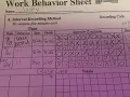 Work behavior sheet goals